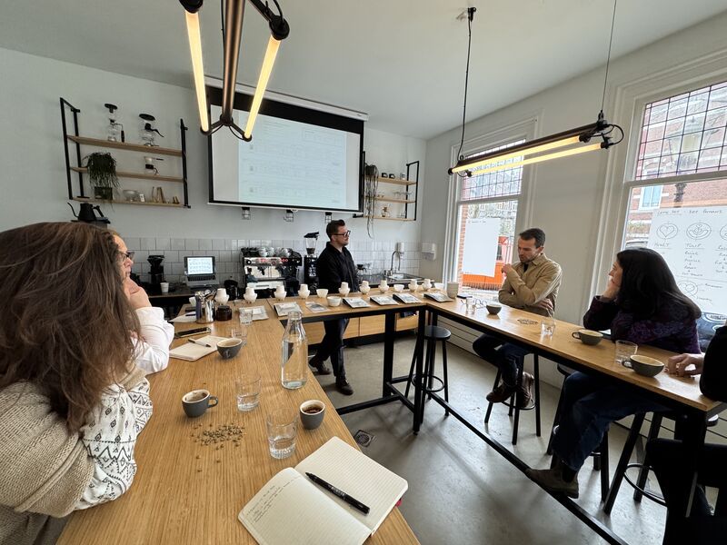 SCA coffee training - cupping session with the Proposition Team